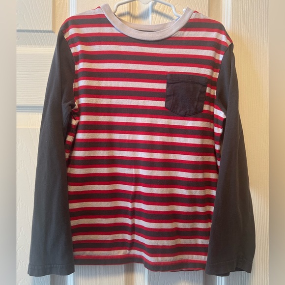 Circo Other - Circo Red and Gray Striped Long Sleeve Tee